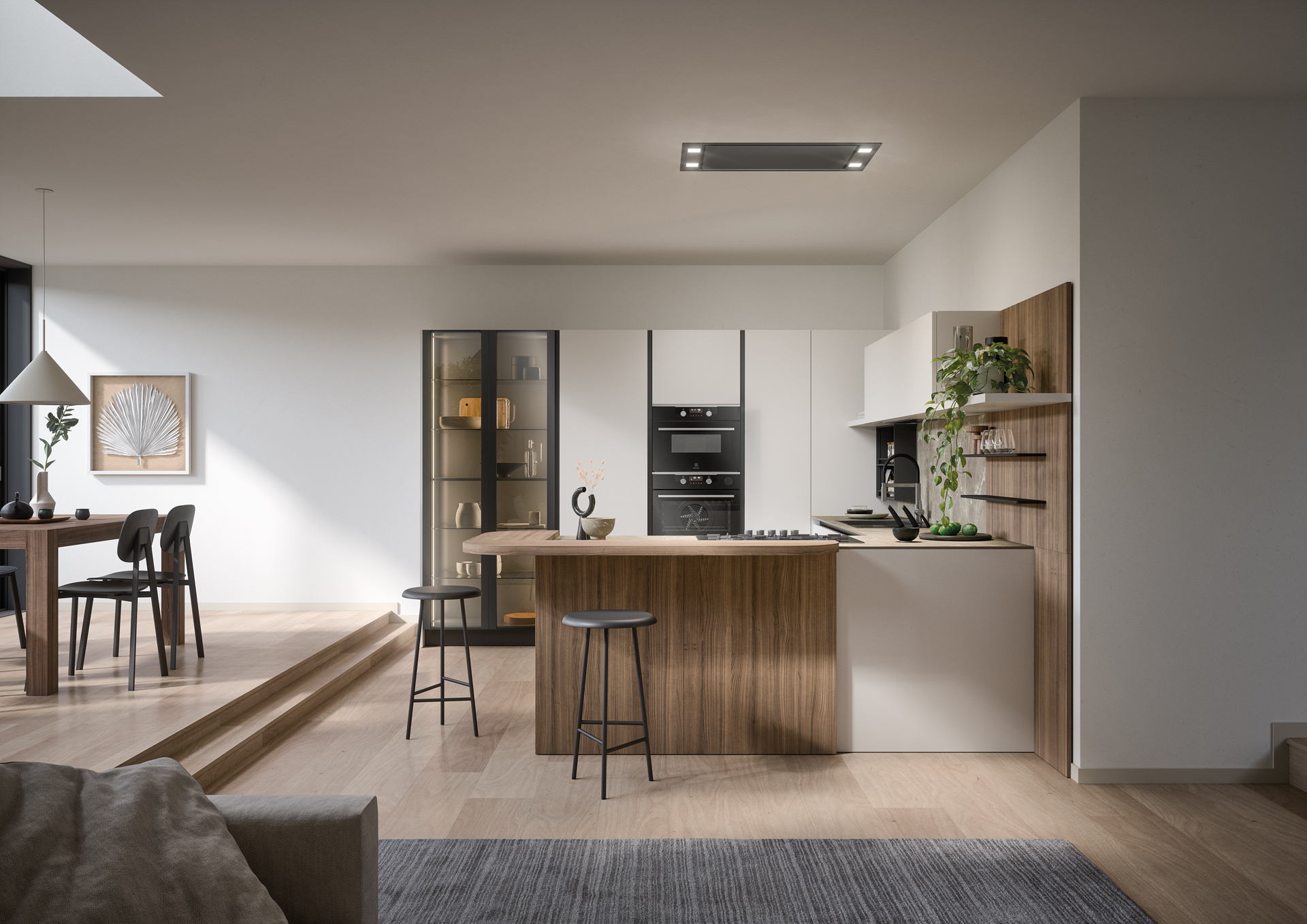 Cucina in stile moderno laccata: Luce