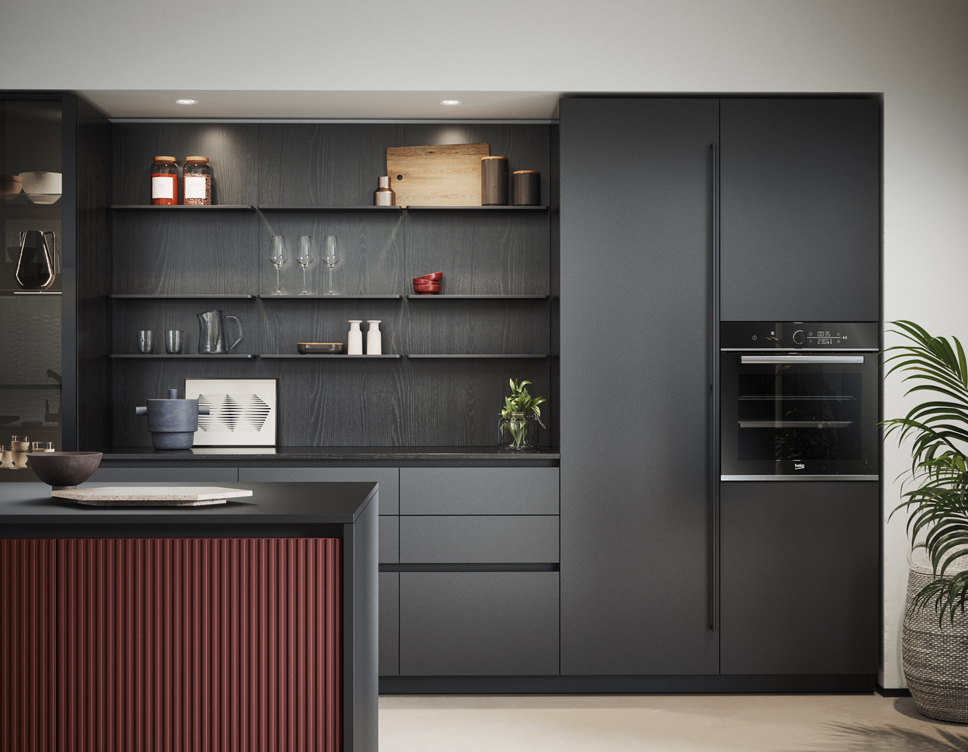 Cucina cannettata modello Domino di Prima Cucine.